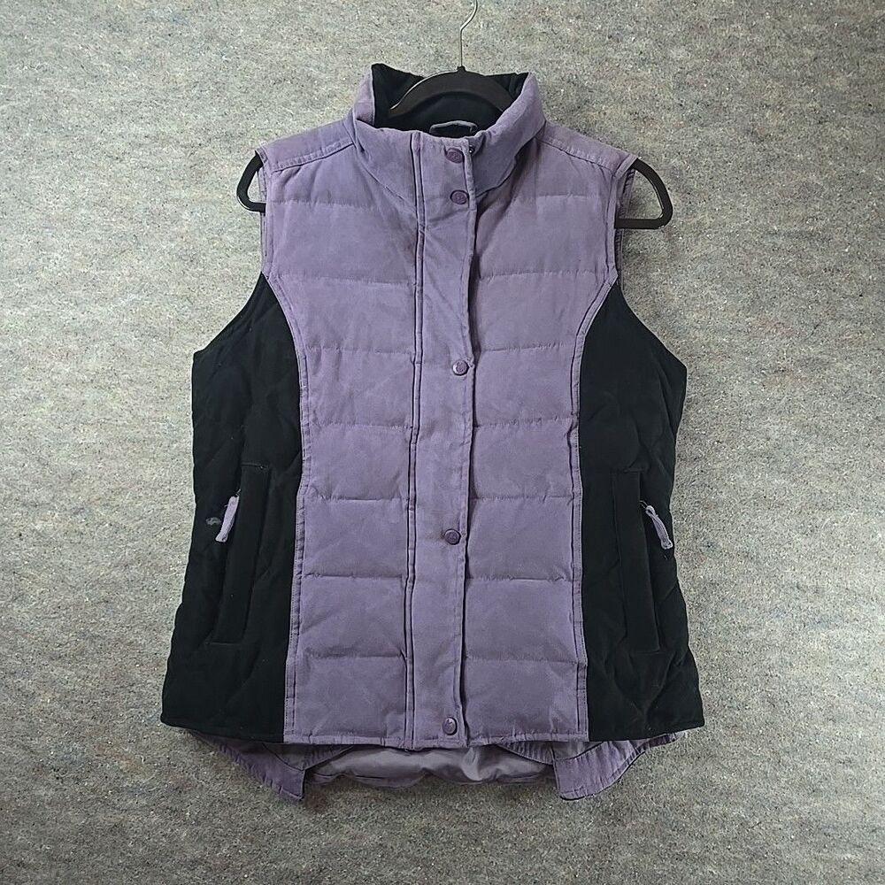 Outback Trading Company Down Vest #2969 Purple/Black Womens sz M